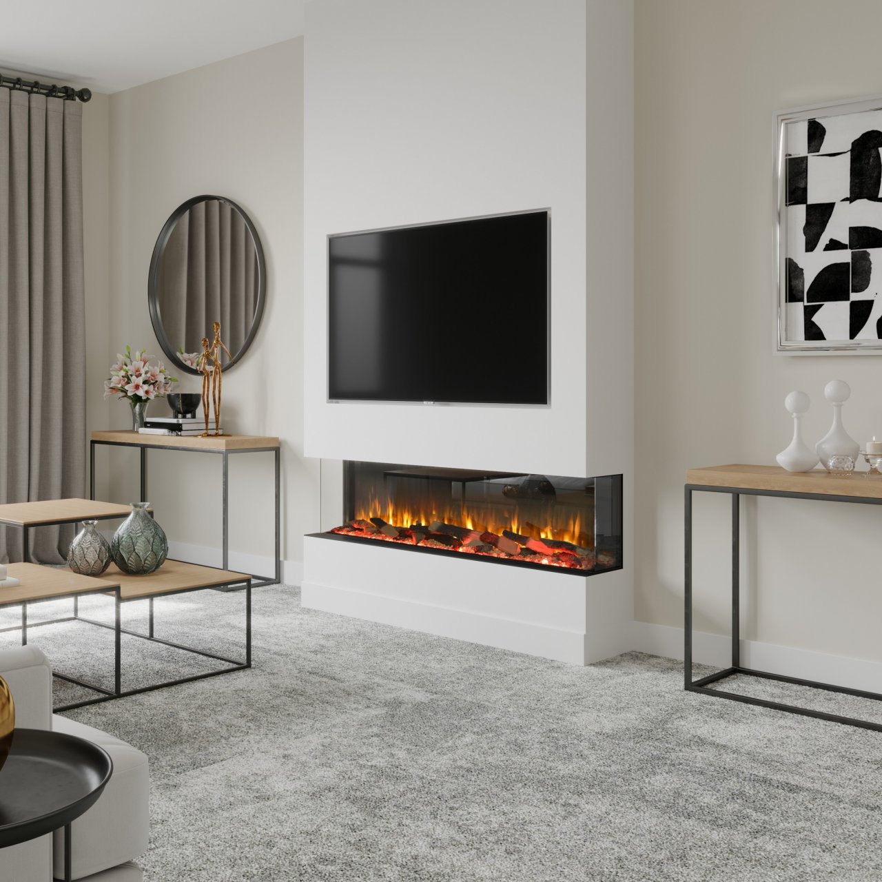 Fireplace entertainment top center near me