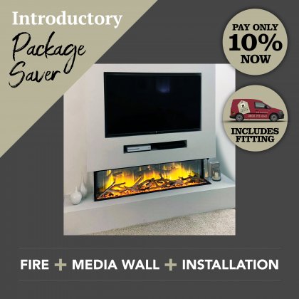 Media Wall & Fireplace Package Offer 1 - Includes UK Installation
