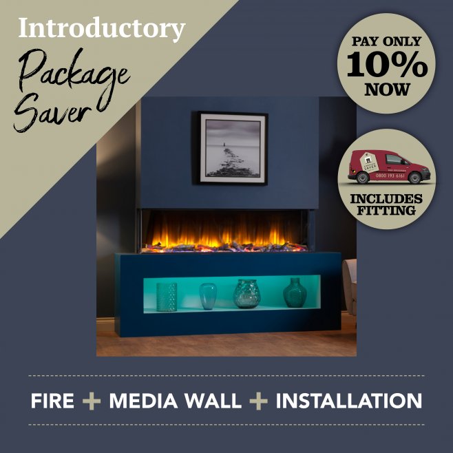 Image of Media Wall & Fireplace Package Offer 4 - Includes UK Installation