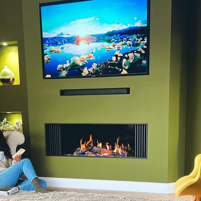 Image of Ravel 1500 Gas Fire Media wall 