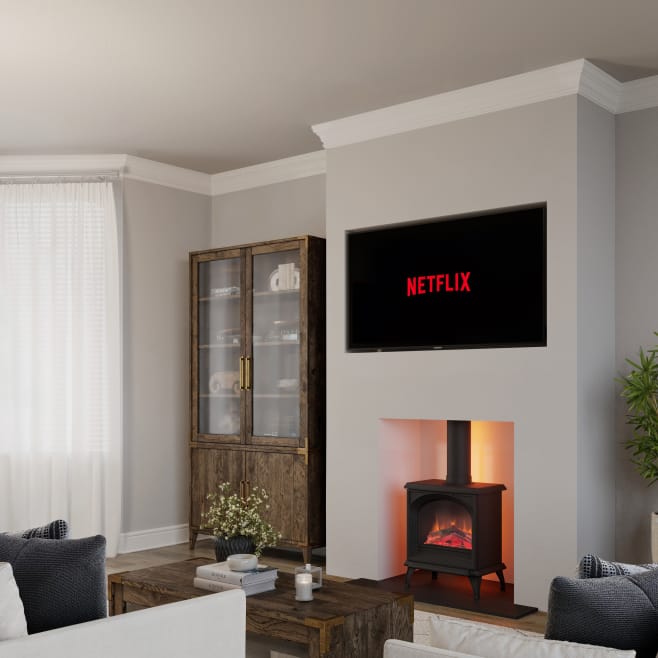 Image of Media Wall & Stove Package Offer 5 - Included UK Installation