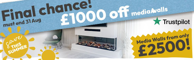 Save this Summer. Final chance! Must end 31 Aug. £1000 off media walls